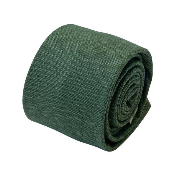forest fern avocado green 100% cotton tie